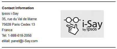 Ipsos i-Say Contact Information